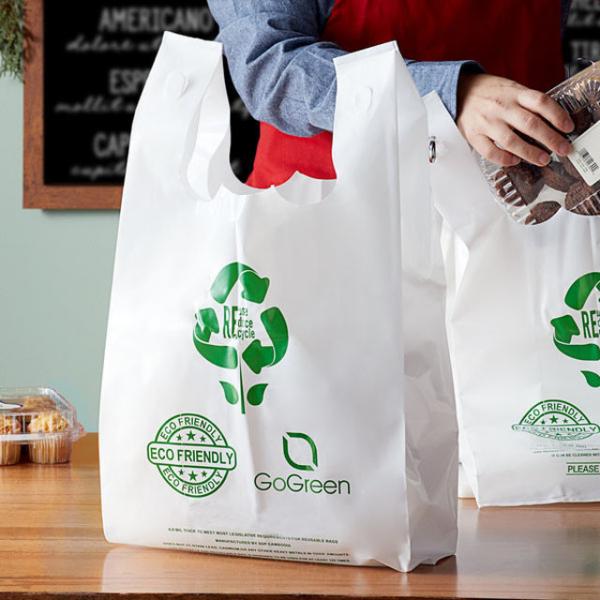Compostable à 100% Amidon de maïs durable écologique Fruits frais légumes Emballage T-shirt en plastique biodégradable Sac