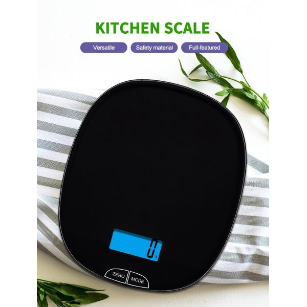11LB 3MM Tempered Glass Platform Digital Kitchen Food Weighing Scale