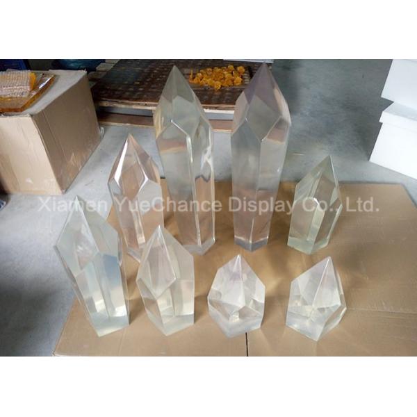 Statues en cristal de résine artificielle claire, décorations transparentes de