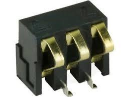 Black Electrical Pin Connector Customized  Gold Plated 0.25um Male Type