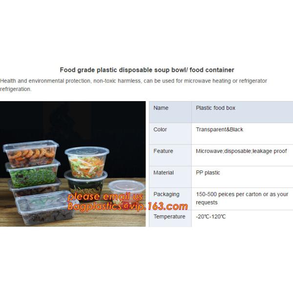 Коробка бенто пластикового устранимого пластикового взятия качества еды отсутствующая с 4 отсек, пищевой контейнер контейнеров пластиковый течебезопасный