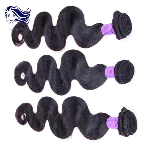 Body Wave Virgin Peruvian Hair Extensions Black Hair 8A Grade 12 Inch