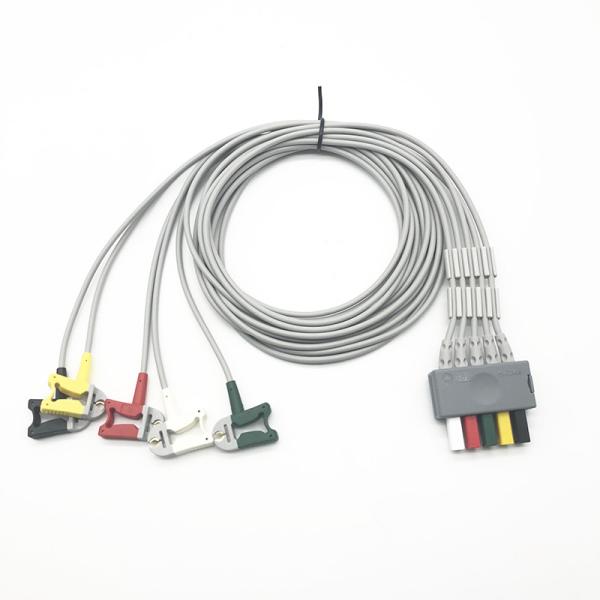 Original Mindray EL6501B 5 Lead ECG Leadwires TPU Jacket AHA/IEC