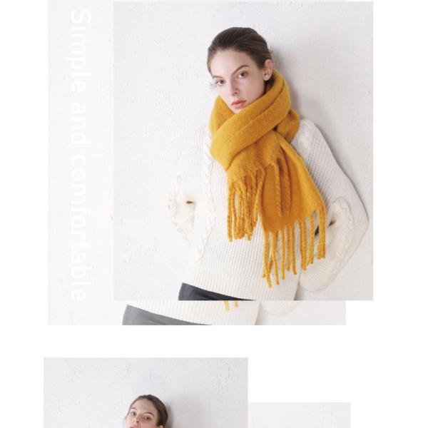 Y-Z 2025 Winter Nordic Polar Fleece Female Scarf Comfortable Cosy Boho Shawl with Fringed for Christmas Festival Vegan Style