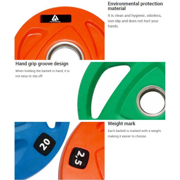 5.5lbs 22lbs 33lbs Competition Bumper Plates PU Color Dumbbell Barbell Plates