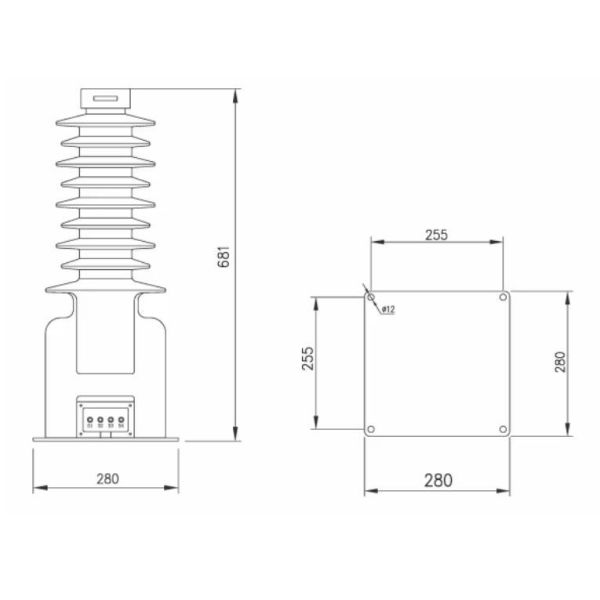 Outdoor CT PT Transformer 35kV Epoxy Resin Current Transformer For High Voltage Power Systems