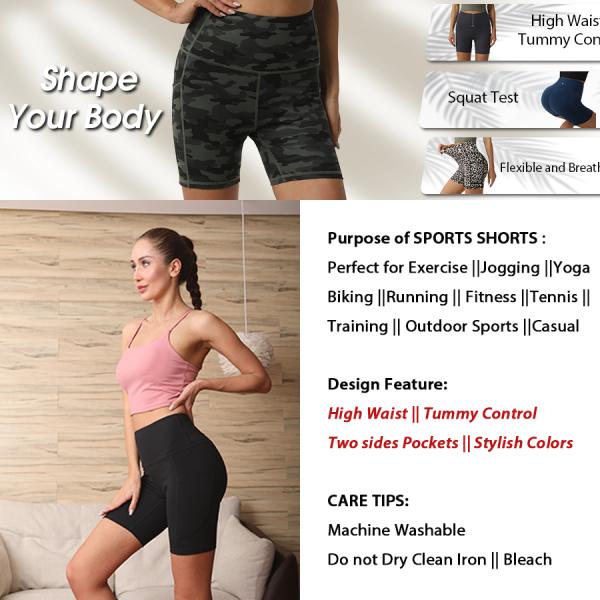 Велосипедист талии женщин высокий замыкает накоротко для носки йоги и спорт