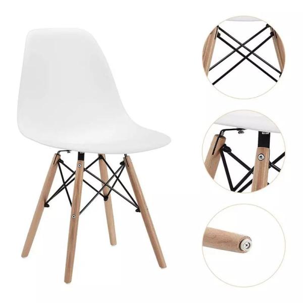 Strong Stability  Plastic Dining Chair Kitchen Dinner Furniture Fade Resistance