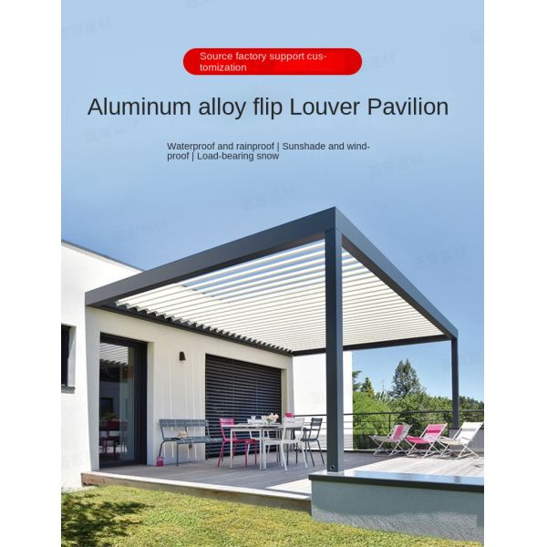 Electric Outdoor Aluminium Canopy Modern 3x3 Pergola X Cost Gazebo Patio Tent System All'aperto Roof Bracket Kit Pavilion