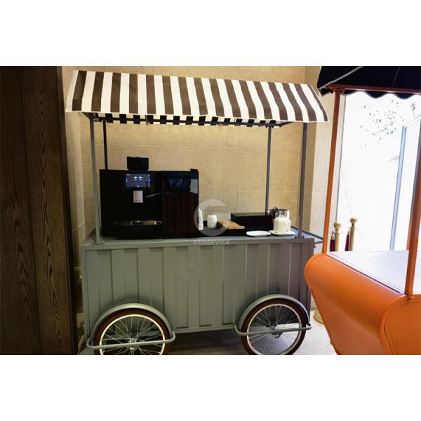 USA Market Customize Ice Cream Bicycle Food Carts with 100kg Capacity