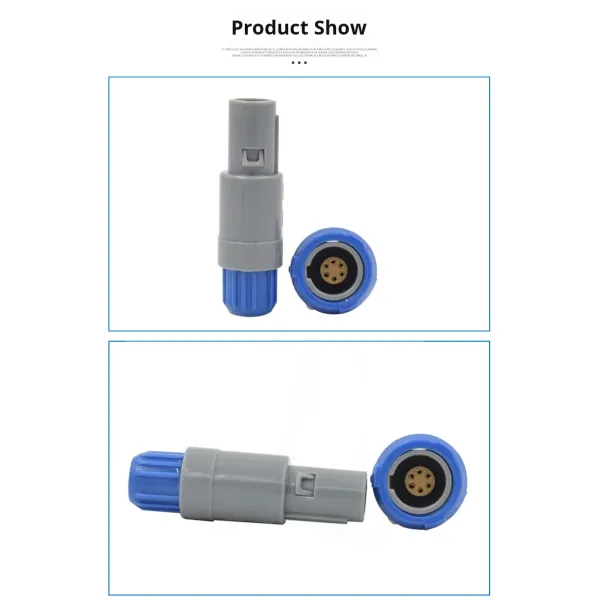 Fast Plugging Self-Locking Aviation Plug 6-Pin Socket Male Female Gray Blue China