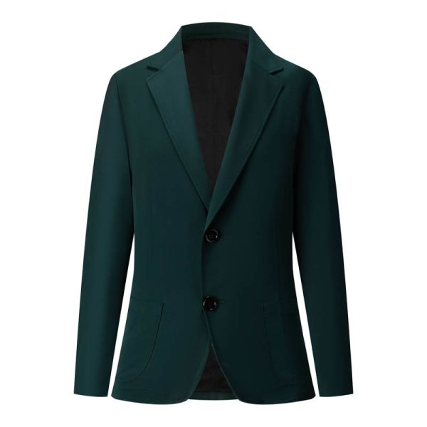 Boys' Classic Dark Green School Uniform Set with Polyester-Rich Suiting Fabric and Cotton-Rich Short Sleeve Shirt