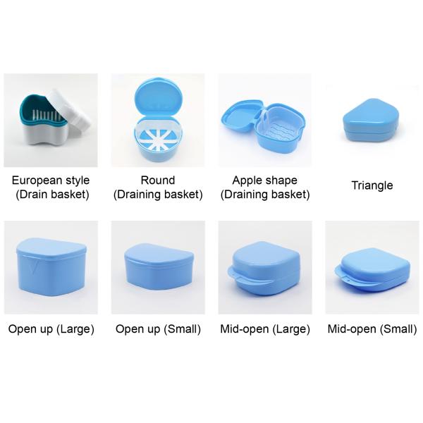 Щетка чистого Denture заботы более чистая и чашка случая ванны Denture коробки держателя стопорного устройства