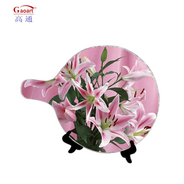 Tabla de corte de cocina redonda cuadrada con vidrio templado en blanco y recubierto por sublimación