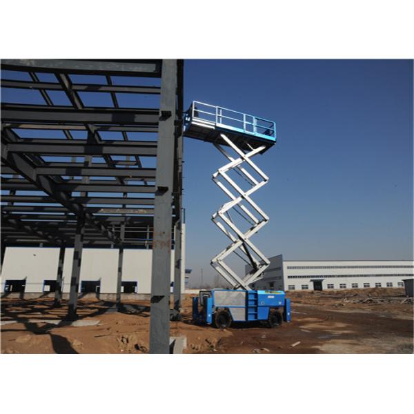 Self Propelled Electric Scissor Lift , Electric Hydraulic Lift JIC12m For Warehouse