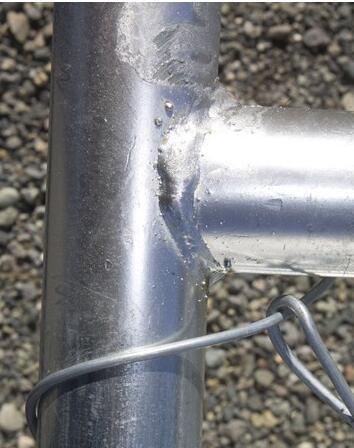 8'x12' temporary chain link fence panels diameter wire 11.5ga chain link mesh 2 x 2 tube 35mm wall thick 1.60mm
