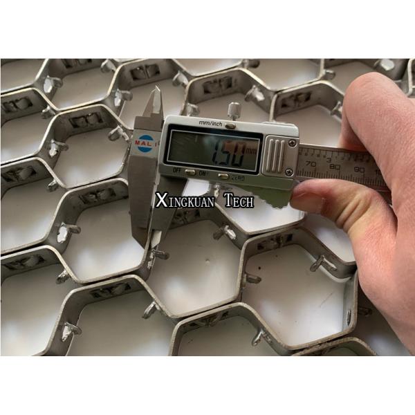 Steel Hex Metal Mesh , Hex Steel Metal Mesh For Refractory Lining