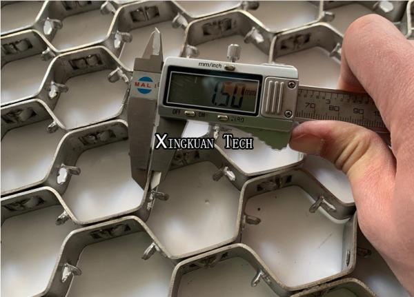 Steel Hex Metal Mesh , Hex Steel Metal Mesh For Refractory Lining