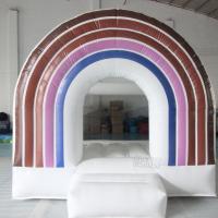 Festa Rainbow Bouncy House Inflável Jumping Bouncer PVC Castelo de salto