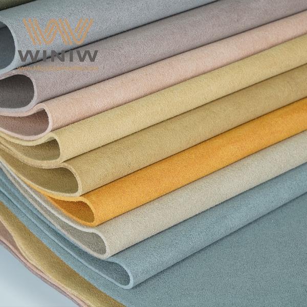Tear Resistant Suede Microfiber Leather Ultra Suede Fabric Material For Show Cases