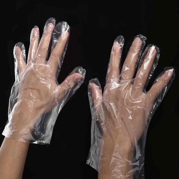 PE  Disposable Kitchen Gloves , Garden BBQ Plastic Hand Gloves Multifuction Restaurant Accessories