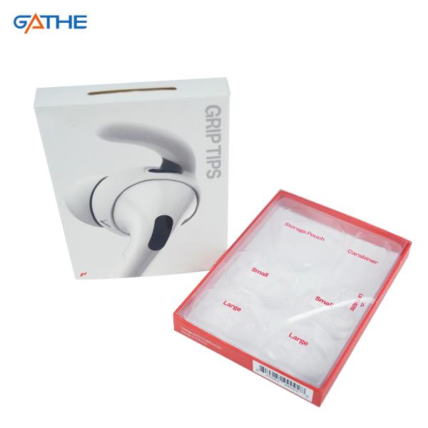 OEM белая складная электронная карточная коробка для наушников упаковка бумажные коробки с ручкой