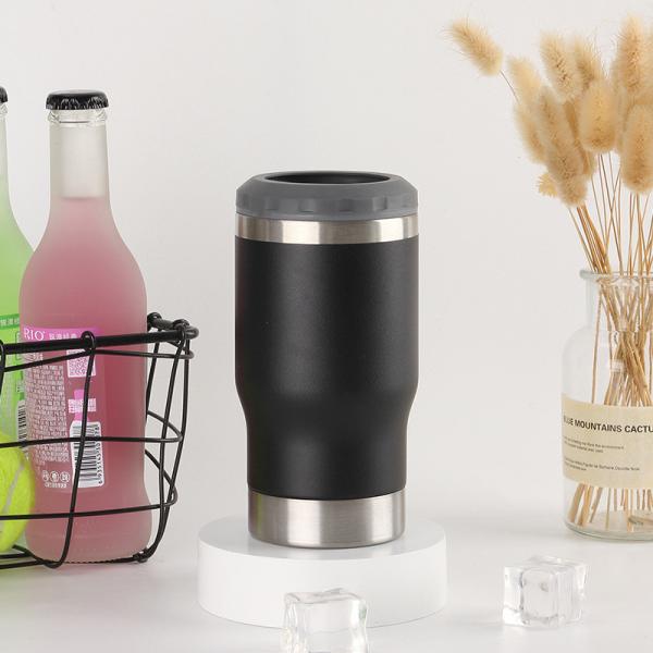 14oz caneca de cerveja de aço inoxidável com garrafa de ppener fora de carro caneca preta