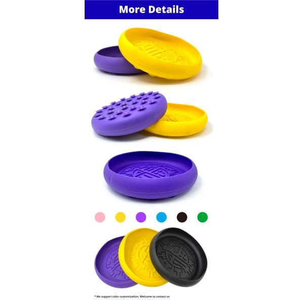 Calming Easy To Clean Silicone Lick Bowl For Dogs Cats Slow Feeding