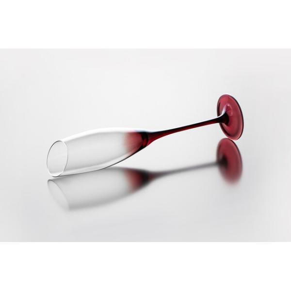 Bevel Mouth 6 Oz Iridescent Champagne Glasses 172ml Gradient Red Lead Free