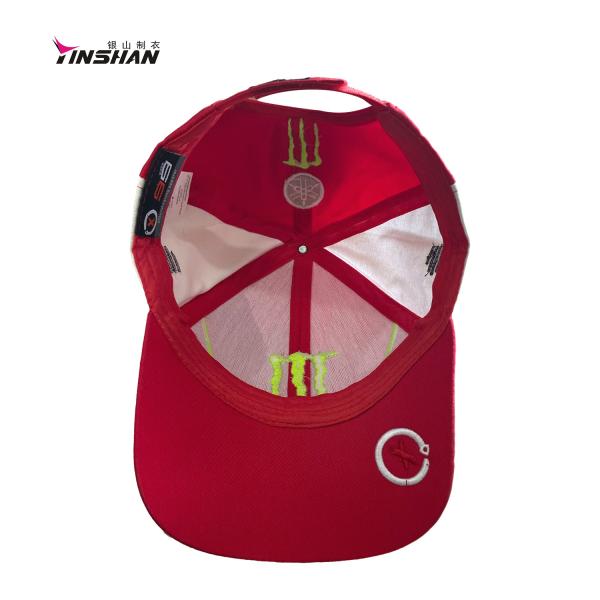 Chapéu esportivo de corrida para homens 3D bordado 6 painéis design personalizado cor personalizada carro de bicicleta
