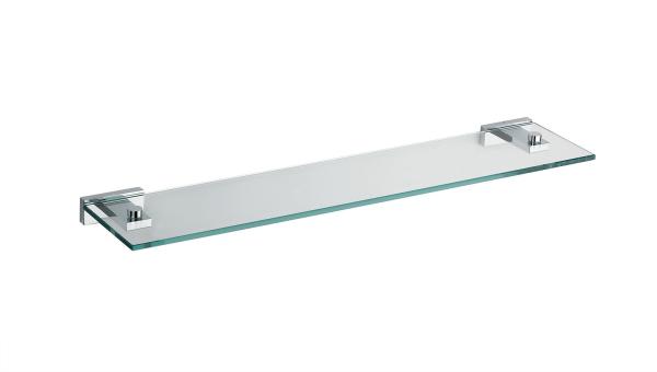 Glass shelf without railing 87210-Square &Brass&Chrome color&toughened clear glass&Bathroom Accessory&fittings&Sanitary