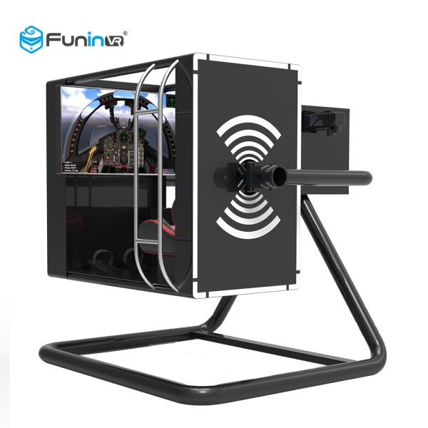 Black Virtual Reality Flight Simulator Cockpit Outdoor Amusement Park Equipment