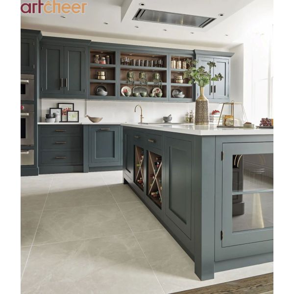 Eco-Friendly Modular Kitchen Cabinet with 3 Years Guarantee and Customized Color Shaker Door Design