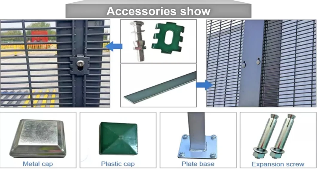 Heavy Duty Cheap Plastic Metal Garden Prison Railway Station High Security 358 Anti Climb Wire Mesh Fence For Sale