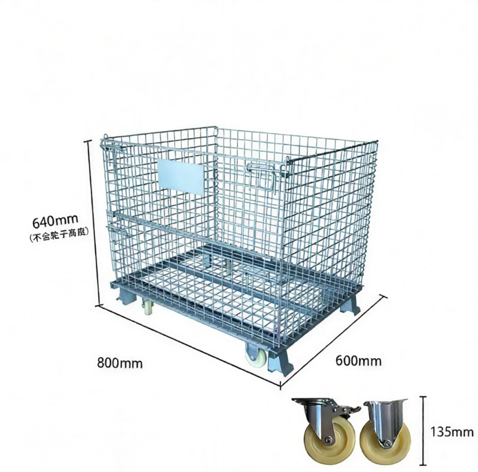 Stainless Steel 316 Hot-Dip Galvanized Anti-Rust Wire Mesh Storage Cage 1200x800x1000mm