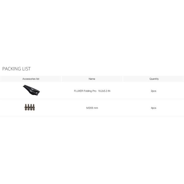 FLUXER Pro 16.2x5.3 Inch Glossy Carbon Fiber Folding Propeller