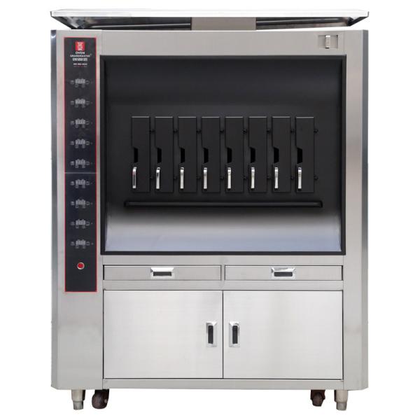 Gril qui économise grillant de poissons de norme de économiser de travail des espaces de la machine six à une seule couche électrique de gril d'acier inoxydable