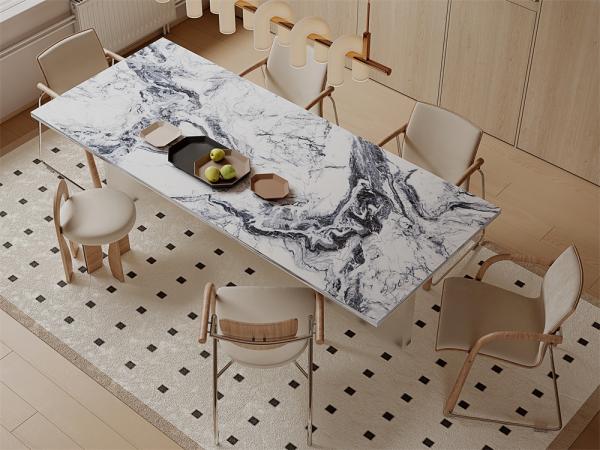1.6x3.2m Porcelana polida, vidrada, pedra sinterizada para estúdio de dança, brilhante