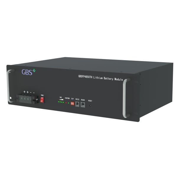 GBS 48V 50AH LiFePO4 Split Rack-Mounted IP54 3000-Cycle 2.4KWh Output Grid RS-232/RS485 Communication Battery Energy Storage