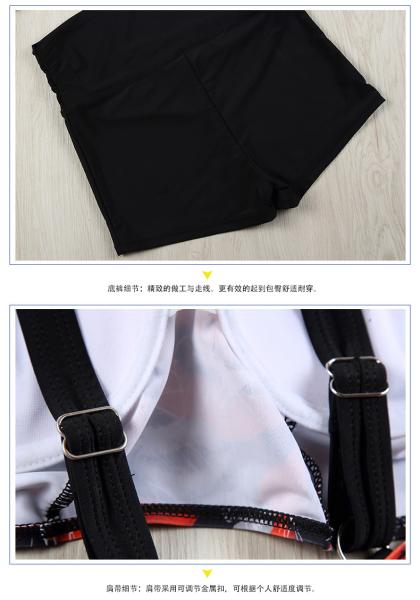 style bikini three-piece swimsuit female blouse sunscreen gather Korean version of the corner hot spring swimsuit