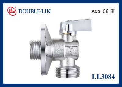 10 Bar Brass Angle Valves for Washing Machine/Chrome Plated with High-Density Brass Valve Body and Material for Industrial