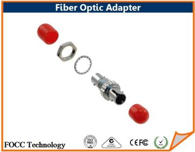 Silver ST Receptacle FC Fiber Optic Adapter Multimode Simplex Bulkhead Coupler Type