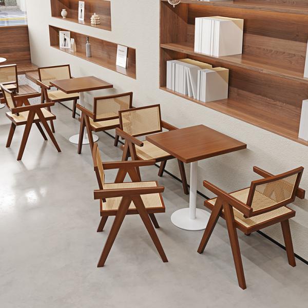 Round Square PANEL Wood Style Rack Study Table for Modern Design Dining Hall and Cafe Restaurant Eating
