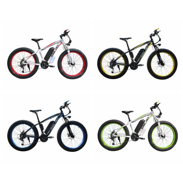 Cool Electric Mountain Bicycles , Fat Tire Electric Bike Bicycle 26 Inch Wheels