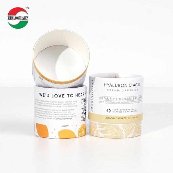 Conteneur en carton rond écologique pour poudre, biscuits, grains de café, aliments, tube en papier, emballage de thé