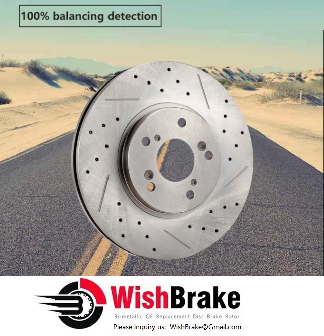 Custom Drilled Slotted 2-Piece Split Brake Disc Rotor For Mercedes-Benz S63L /65lamg W222 OE#A2314230612