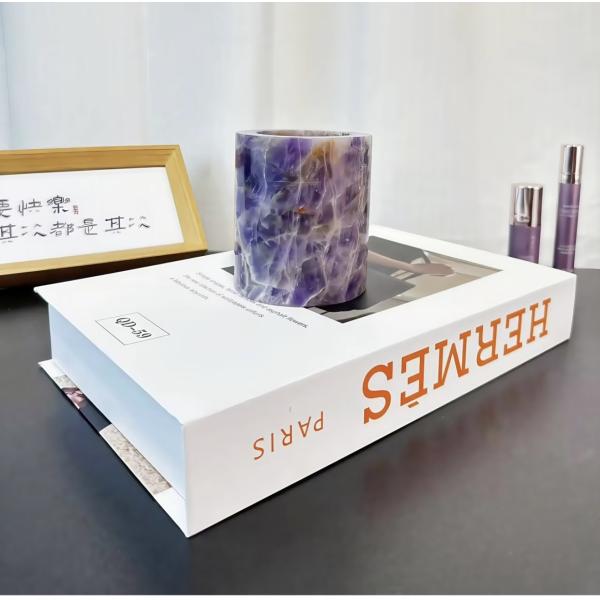 Natural Marble Candle Holders Handcrafted Luxury Decoration For Home Hotel Boutique Spaces