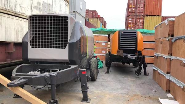 Max Delivery Distance 500-600m Refurbished Concrete Trailer Pump Cylinder 200mm