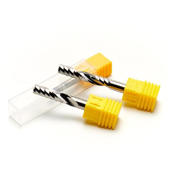 Carburo 1F 3mm Cortador de fresado de madera Herramientas de corte de acrílico Cnc Herramientas de máquina Fresas Para Router Bit 6mm Single Flute Sprial End Mill
