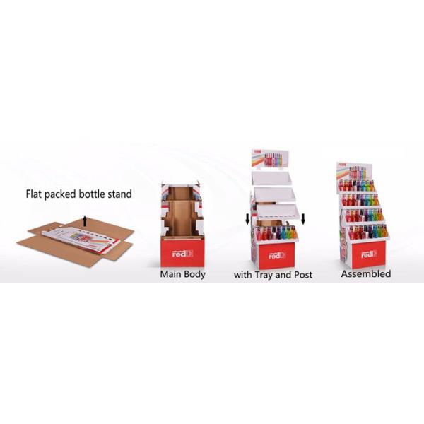 Recyclable крышка конца 3 полок показывает рифленые Shippers дисплея для очищая тензида